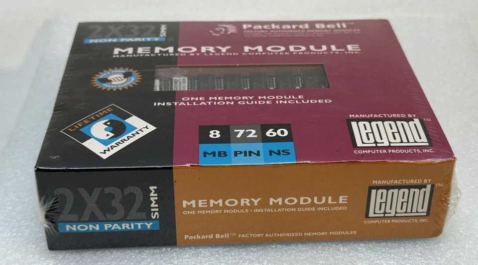 2x 32 8MB SIMMS 72pin Non Parity 60ns Memory Module PC Legend Computer Sealed - Image 3 of 4