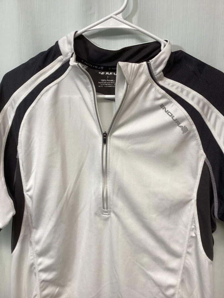 Endura White Men’s Large 1/4 Zip Polyester Cycling Jersey T10 - Image 2 of 4