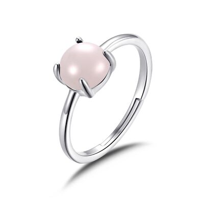 Verstellbarer Ring aus Rosenquarz von Philip Jones