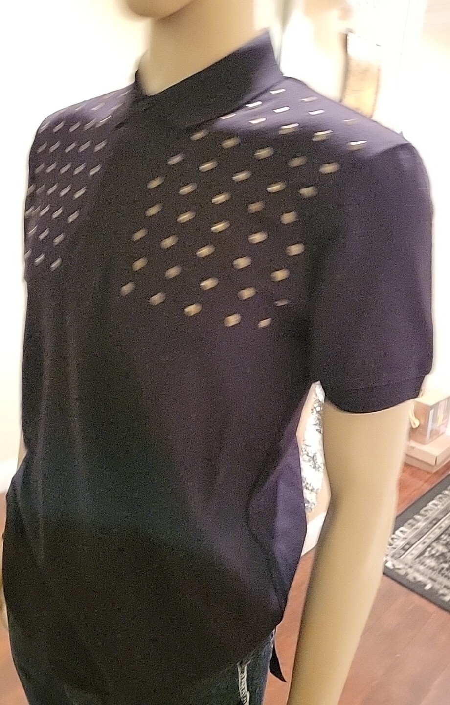 Men ZARA Detailed Shirt With Stylish Brass Colored Rivets SIZE M image 2