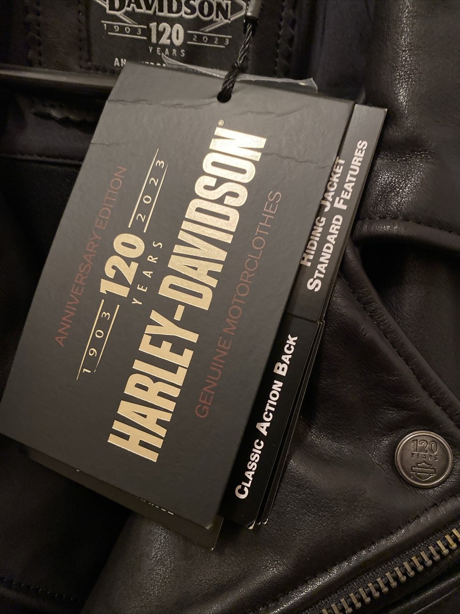 Harley Davidson XL Leather Jacket 120th Anniversary Cycle Harley Davidson XL Leather Jacket 120th Anniversary Cycle