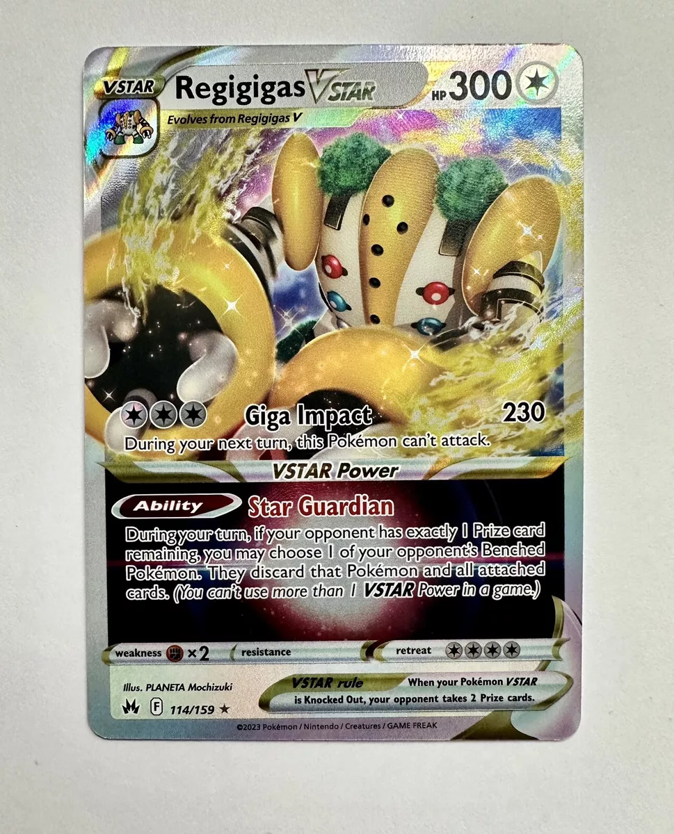 Regigigas V & VSTAR - 114/159 - Crown Zenith - Pokemon Ultra Rare Card Lot