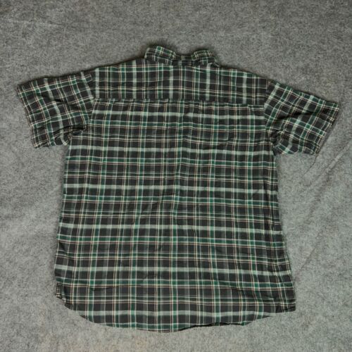 Columbia Mens Shirt Extra Large Green Plaid Button Short Sleeve Outdoor Gorp Top - Picture 6 of 9