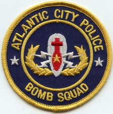 ATLANTIC CITY NEW JERSEY NJ small BOMB SQUAD POLICE PATCH