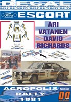 Decal Ford Escort Rs 1800 Mkii A.Vatanen Acropolis R. 1981 Winner (05)