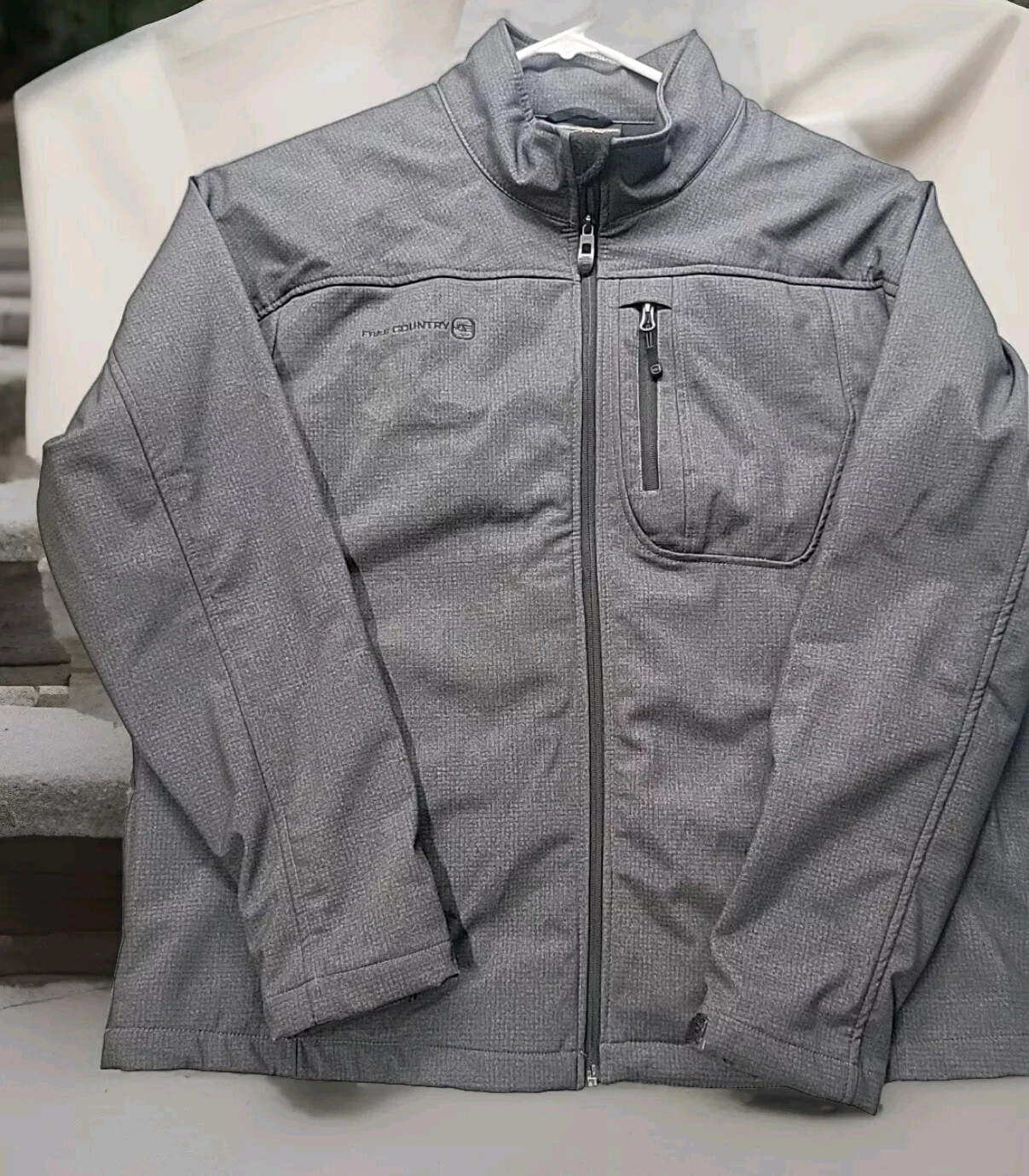 Free Country Waterproof Jacket Men's XXL Dark Grey Windbreaker Nice