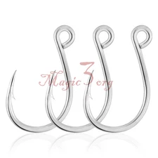 30pcs Replacement Hooks Inline Single Hooks #8-#10/0 Crankbait Spoon Crappie