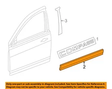 CHRYSLER OEM 11-17 Compass Front Door Exterior Trim-Lower Molding 5182562AB