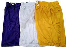 Lot Of 12 Alleson Boy's Mesh Workout Shorts-Youth Large 3 Color Pack 