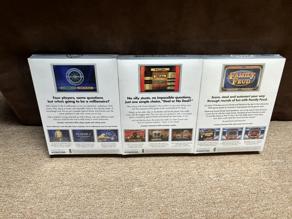 3-SET DEAL OR NO DEAL FAMILY FEUD WHO WANTS MILLIONAIRE DVD TV Game Shows NEW - Image 2 of 4