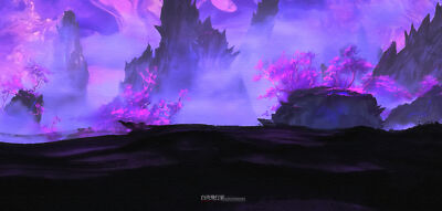 Anime Fog Hill Of Five Elements Colorful Mountains  Gaming Mat Desk 4033