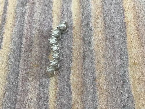 10K White Gold And Diamond Slide Pendant