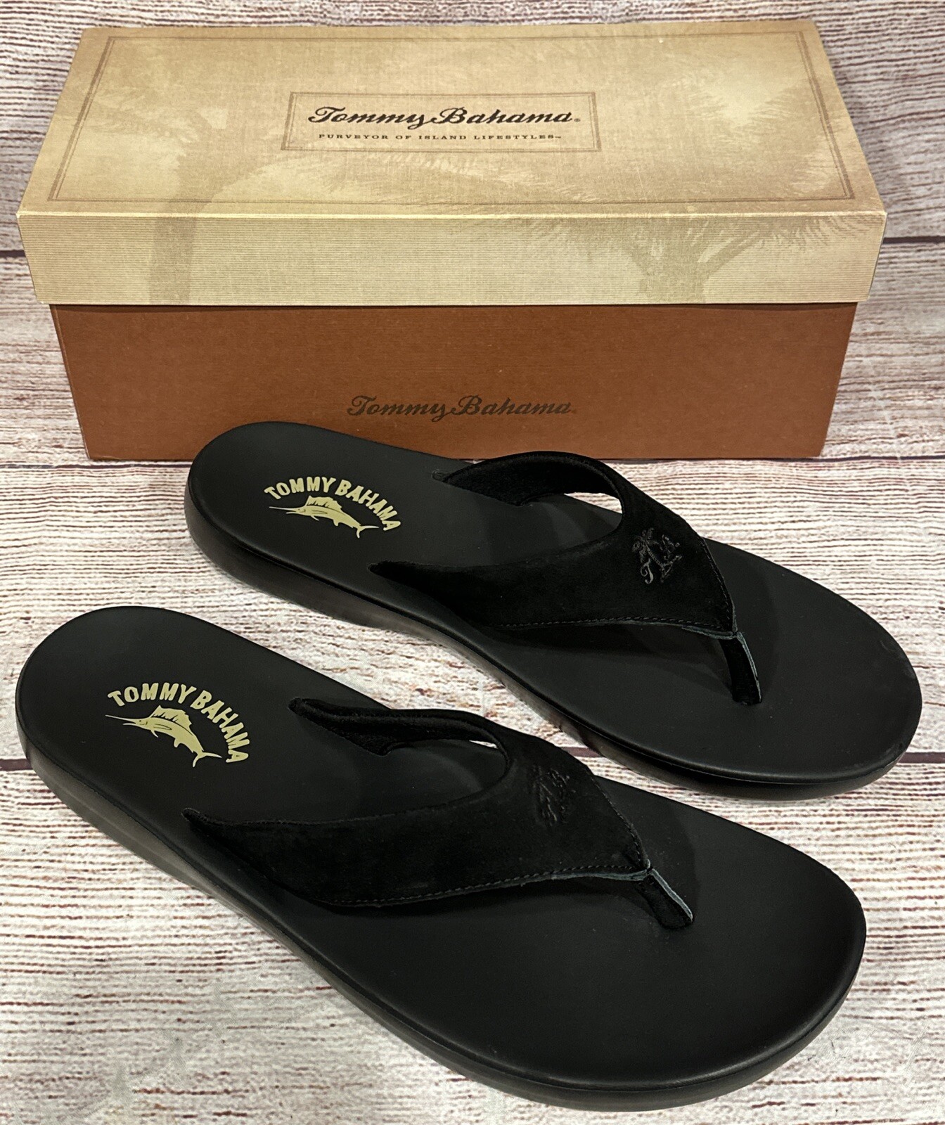 FILA Nuovi sandali infradito Tommy Bahama Squid Row suola schiuma scamosciata tomaia uomo 12