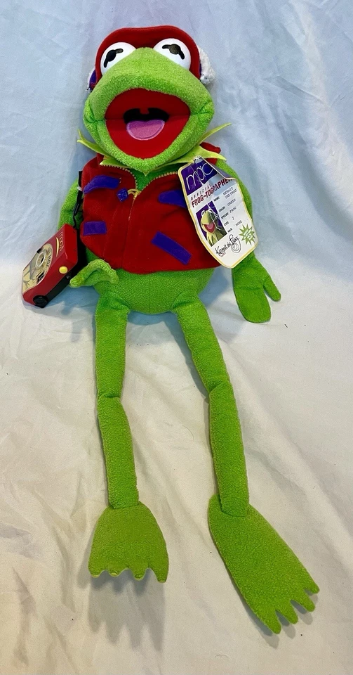 Kermit la Rana-tógrafo Peluche Exclusivo 26" CÁMARA con Etiquetas 2002 Macy's Foto 3 de 4