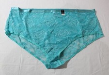 Torrid Women's Plus Floral Lace Mid-Rise Brief Panty ZG3 Blue Size 5 5X/28 NWT