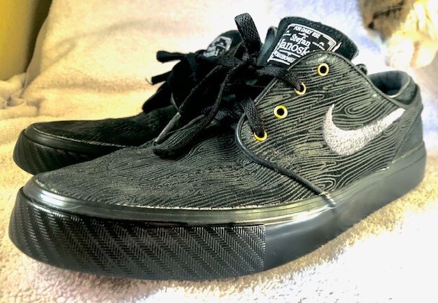 CUSTOM Nike SB Stefan Janoski Blacked Out Wood Grain Purple Fade Swoosh Mens 9 | eBay