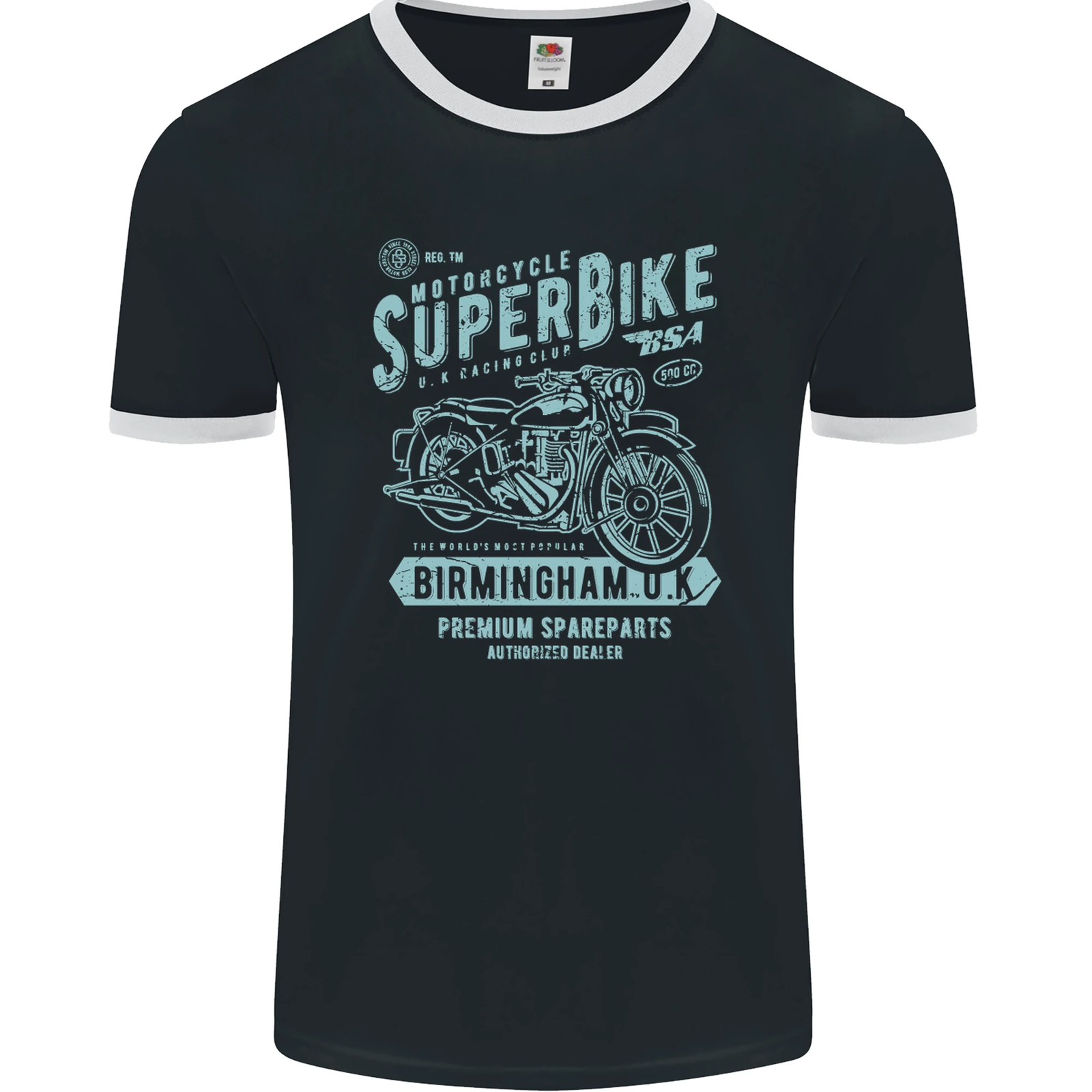 Superbike Birmingham Motorcycle Biker Mens Ringer TShirt FotL eBay