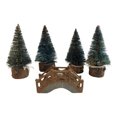 Four Liberty Falls Trees and One Pewter Bridge