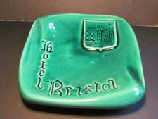 HOTEL BRISTOL ceramic ashtray FPP VALLAURIS Faiences et Poteries Provençales