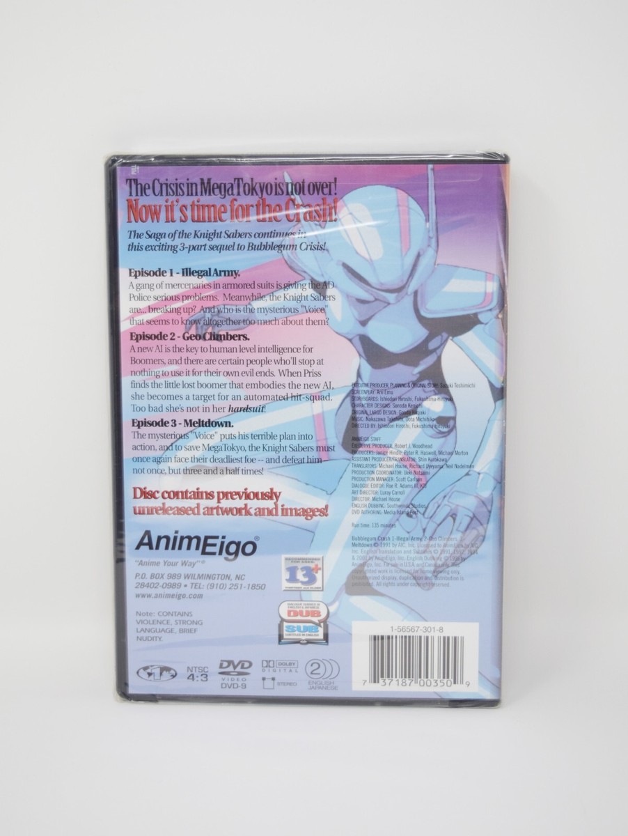 Bubblegum Crash Total Crash Collection (DVD) - NEW SEALED