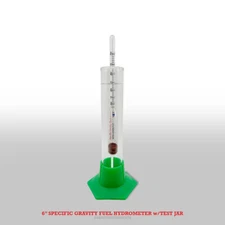 Specific Gravity Fuel 6" Hydrometer w/Test Jar