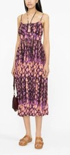 Ulla Johnson Women Dress Freya Tie Dyed Cutout Halter Neck Cotton Jersey 4 $570