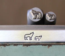 SUPPLY GUY 7mm & 5mm Southwest Coyote Metal Punch Design 2 Stamp Set SGCH-473474