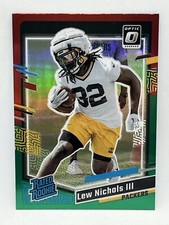 2023 Donruss Lew Nichols III #335 Red Green Optic Preview Rated Rookie