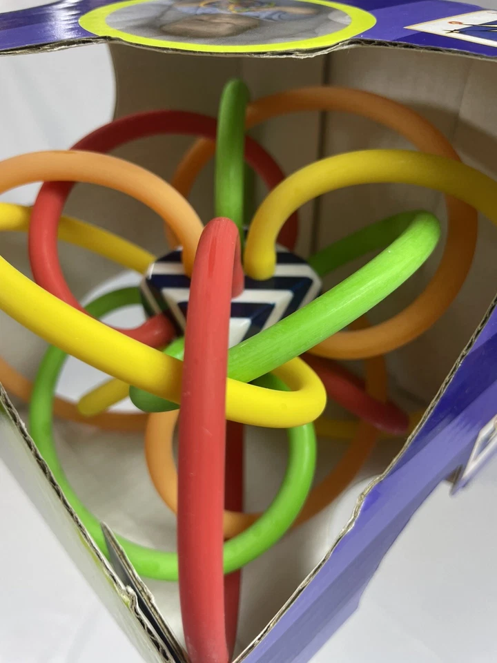Manhattan Toy Winkel Rattle & Sensory Teether Toy Yellow/Green/Orange/Red - Image 2 of 4