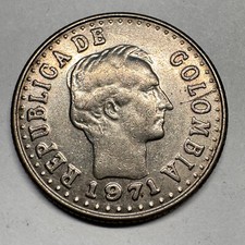 1971 Colombia 20 Centavos - Beautiful Coin - #A-052-B