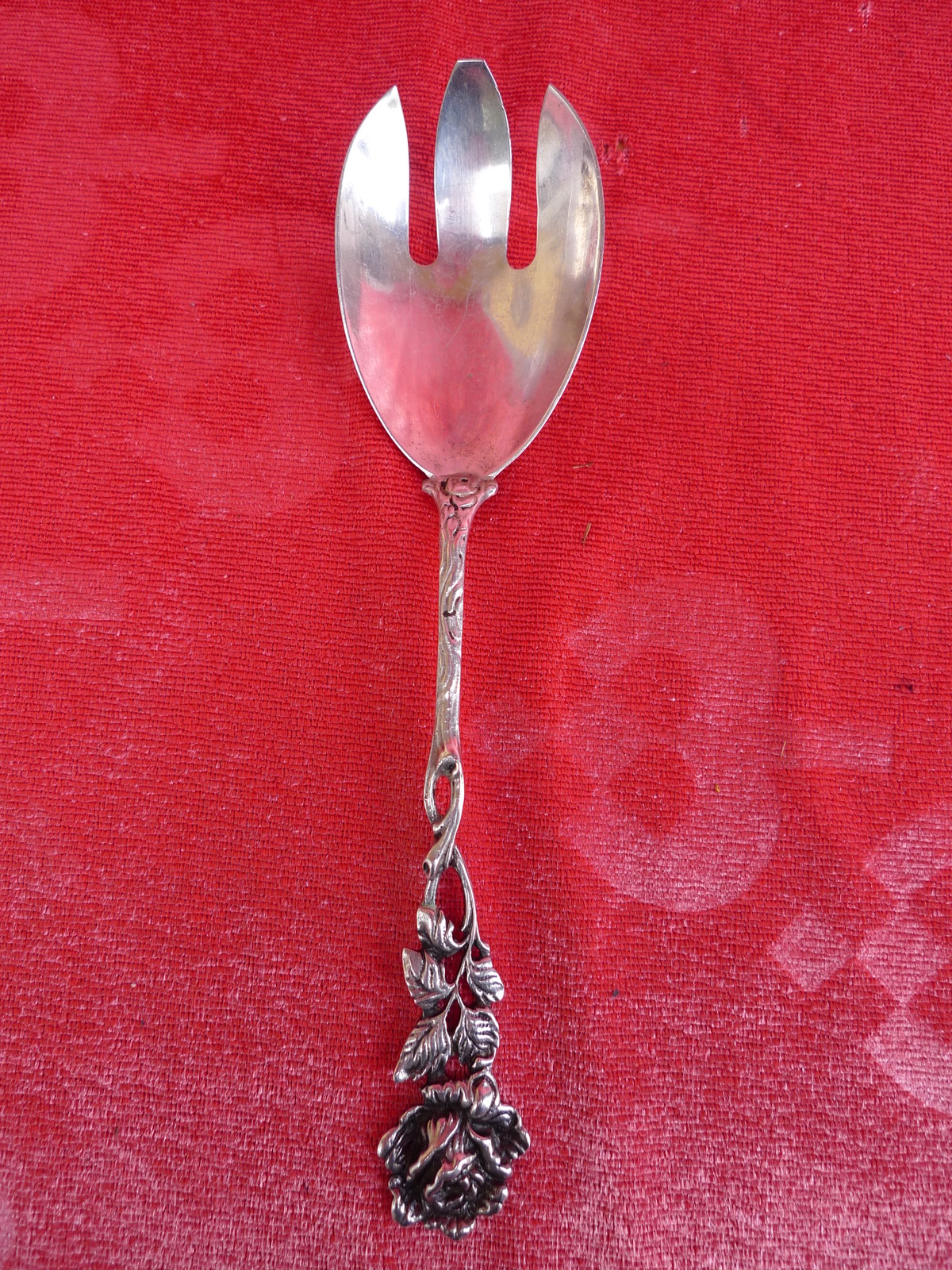 Elegante Vieja Tenedor Decorativo __800 PLATA__ !