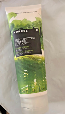 Korres Body Butter BASIL LEMON Moisturizer Full Size 7.95 Fl..Oz. SEALED