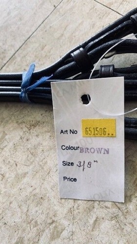Weymouth Rein feines LEDER flach GUMMI GEFÜTTERT braun * englisches Leder 3/8" NEU - Bild 3 von 3