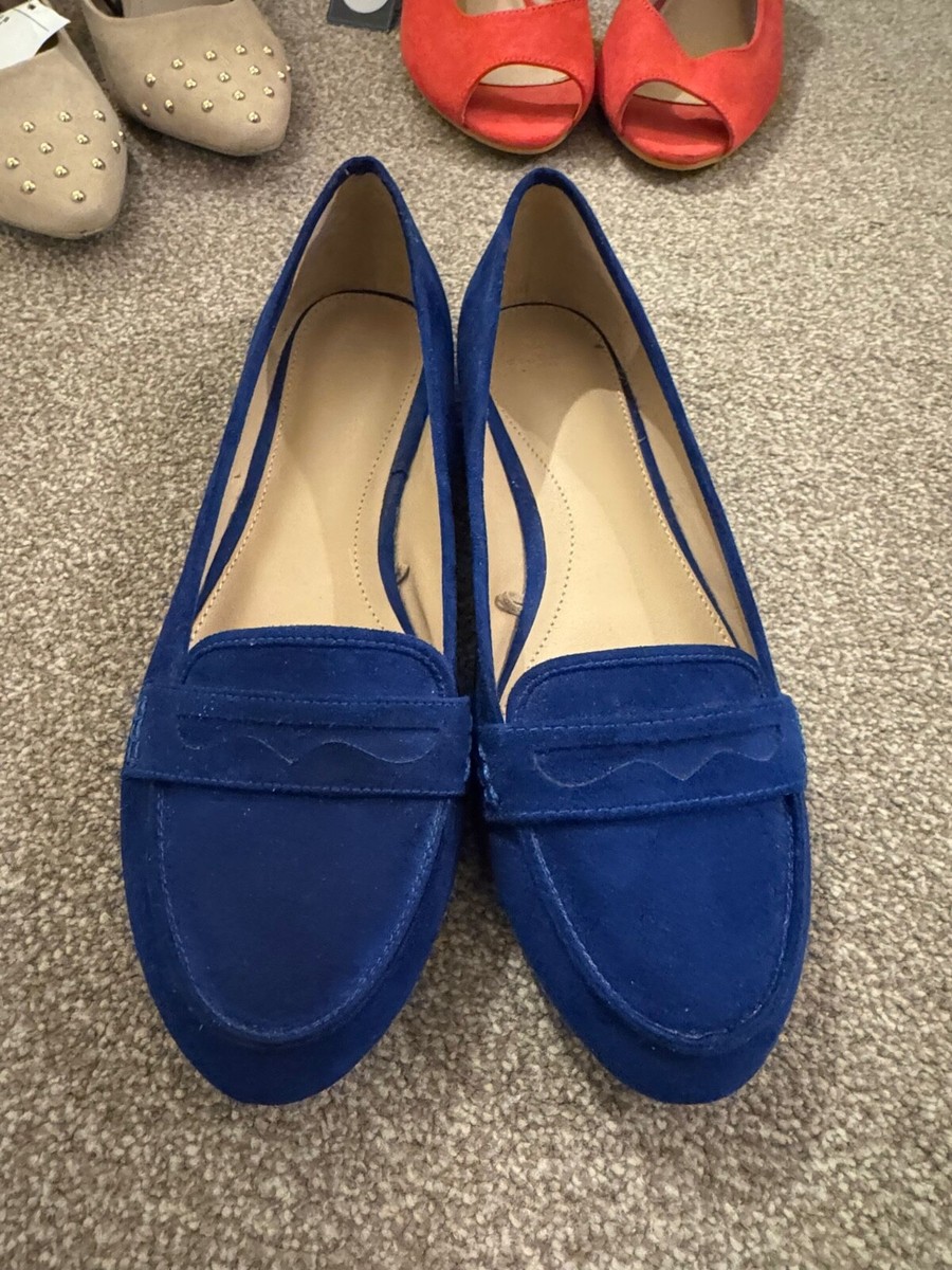 HOT Womens Shoes Zara Flats Uk Flat Shoes Women Suede Blue