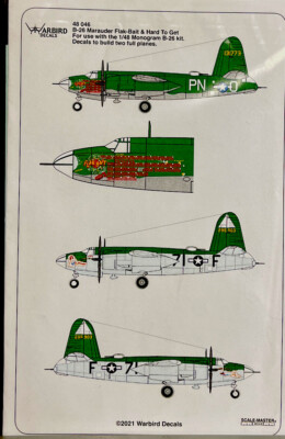 Warbird decal 48046 1/48 B-26 Marauder Flak Bait & Hard to Get
