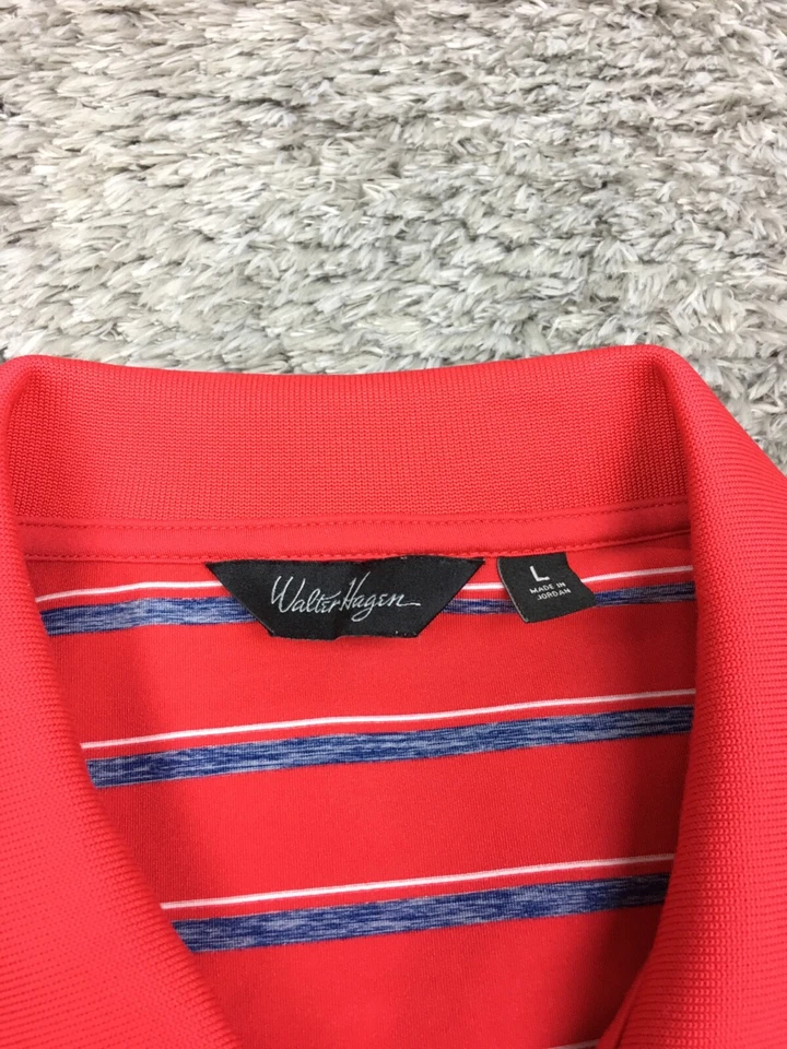 Camisa Polo Walter Hagen Essential Performance Para Hombre Talla Grande Roja Manga Corta Foto 4 de 4