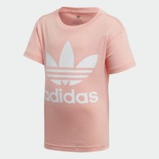 Image of adidas Trefoil Kid's Tee - FM5625 - Glow Pink/White - 3 years - 8 years