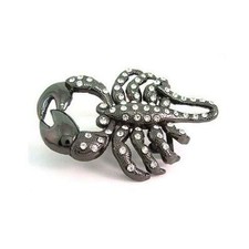 Western Rodeo Scorpion Scorpio Clear Rhinestones Belt Buckle