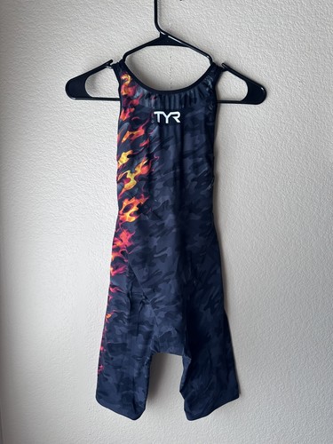 TYR Venzo Open Back Swimming Suit Flame Tech Women’s Size 27 - 第 1/9 張圖片