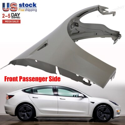 Front Right Passenger Side Fender For 2017-23 Tesla Model 3 Primed # 1081400E0D