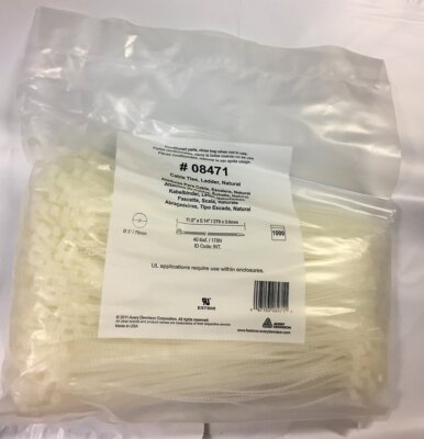 Avery Dennison Cable Ties - 11'' - Bag Of 1000 - White