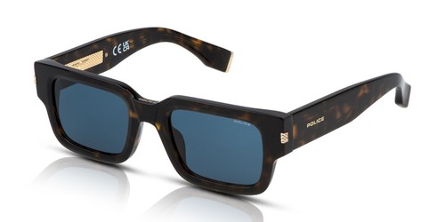Police G.O.A.T. 1 SPLP32 Men's Sunglasses 0722 Shiny Dark Havana/Blue