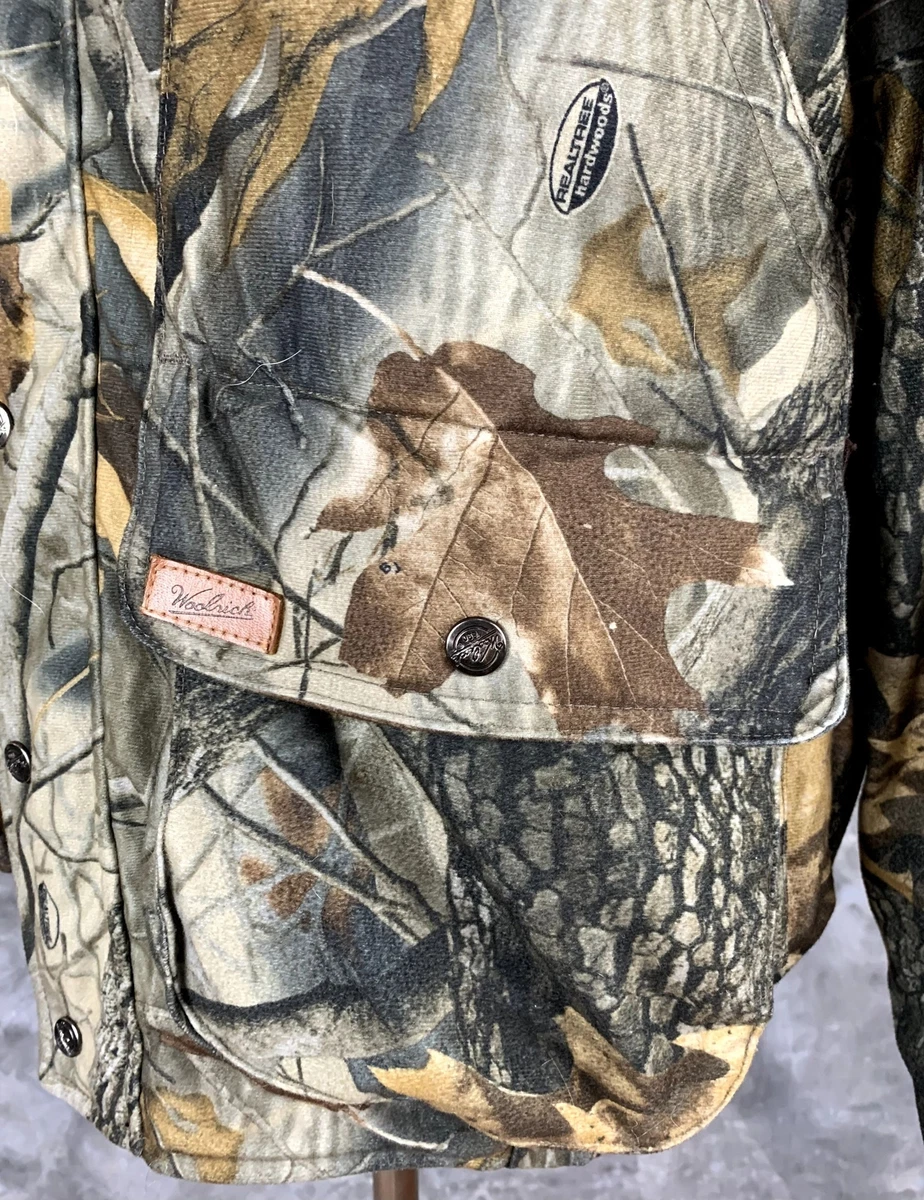 Woolrich Mens Reversible Green Camo Full Zip Jacket sz M 12221