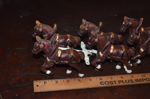 Vintage Cast Iron Wagon Train with rider & 6 horses - Picture 3 of 9