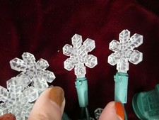 String of 60 LED Snowflake Christmas Lights -- Never Used