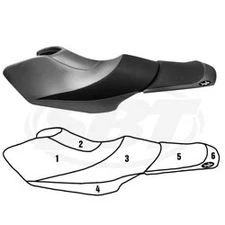 Custom Color Yamaha FZS 2009 2010 2011 2012 2013 2014 2015 Seat Cover Blacktip 