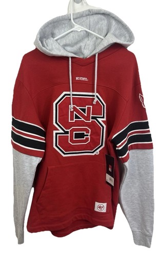 NWT '47 NC North Carolina State Wolfpack Men’s Large Red Gray Hoodie $130