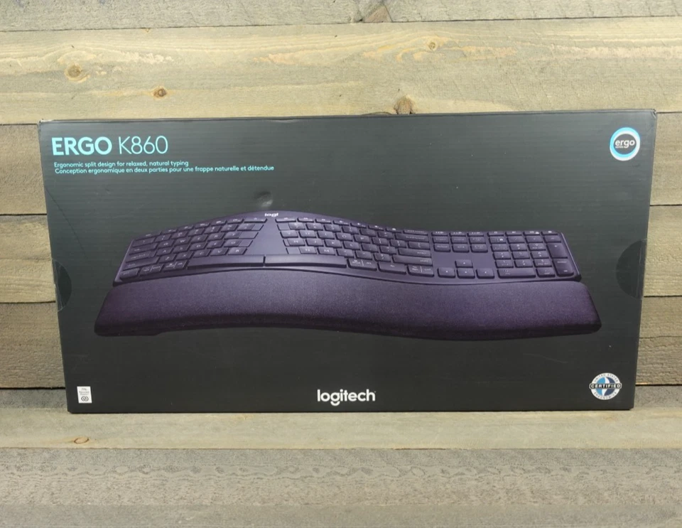 Logitech ERGO Curved Split Bluetooth Ergonomic Keyboard - K860 - BLACK - NEW! - Image 2 of 4