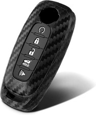 Nissan Key Fob Cover Carbon Fiber Silicone 5 Button Altima