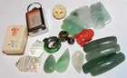 Fantastic mixed asian mother pearl jade gemstone jewelry beads findings Lot# 364
